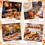30 Set Thanksgiving Pre Rolled Silverware Fall Disposable Cutlery - Image 7
