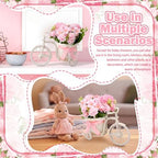 3 Sets Pink Bike-Shaped Baby Shower Table Centerpieces - Image 5