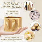 Yeaqee 100 Pcs Mini Metallic Paper Gift Bags with Handle, Kraft, Gold - Image 3