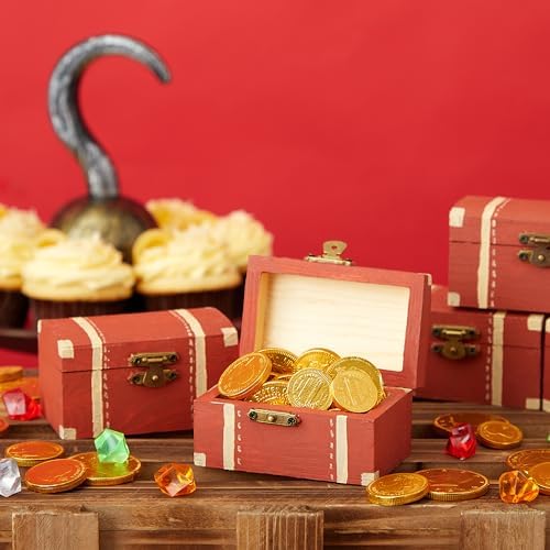 Bright Creations Baby Shower Decorations Mini Unfinished Wooden Treasure Boxes - 3.5 x 2.2 x 2 In, Brown, Pack of 12, Chest Style - Wooden Treasure Chest to Paint & Party Favors - Image 2