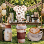 4 Pcs Baby is Brewing Cardboard Cutout Standup Life Size Baby Shower Decorations, Coffee Themed Cardboard Cutouts for Gender Reveal Birthday Party Photo Backdrop Favors - Image 6