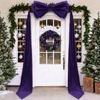 Wavwavw Christmas Giant Velvet Bow Decor Purple Big Bow, 75 x 18 Inches - Image 5