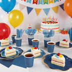 350Pcs Navy Blue Paper Plates and Napkins Party Supplies for 50 Guests - Image 6