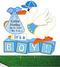 Welcome Home It's a Boy Lawn Stork Sign, Blue by Cute+News
