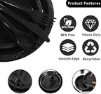MirthMood 350PCS Black Disposable Plates,black plates disposable for party - Image 4