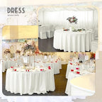 YMHPRIDE 6 Pack Round Tablecloth Ivory Tablecloths 90 Inch Polyester Round Table Cloth,Ivory Tablecloth Round 90 inch Washable Fabric Table Covers for Wedding,Party,Dining,Banquet - Image 5
