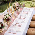 Ciaell 175 Piece Rose Gold Plastic Plates for Weddings Parties - Image 4