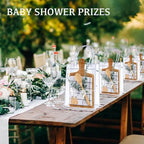 6 Set 54 Pcs Baby Shower Prizes for Game Winners Baby Shower Favors for Guests Gift Bamboo Cheese Board Set with Gift Bags Spoon Knives Forks Plaid Towel Thank You Tags for Party Wedding Bridal Favor - Image 6