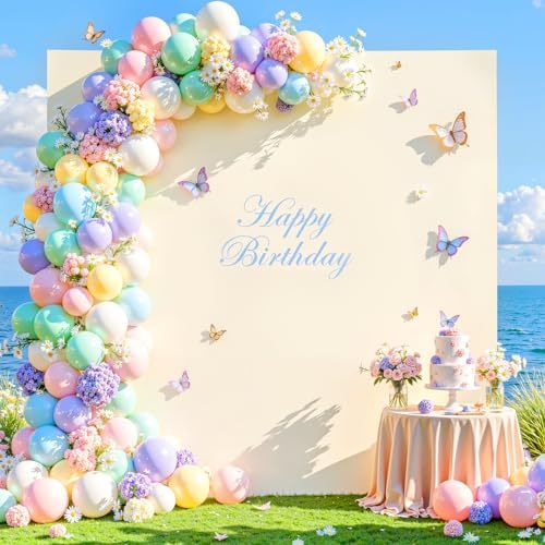 Besutolife Square Arch Backdrop Cover, 6.6×6.6 FT Spandex Arch Covers Stretchy Fitted Balloon Arch Stand Cover for Wedding, Birthday Party, Baby Shower, Photo Booth, Graduation Ceremony, Beige - Image 2