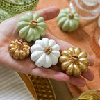 Kate Aspen 12pcs Fall Decor Gold Pumpkin Place Card Holder, Place Settings, Perfect for Thanksgiving Table Decor, Fall Themed Weddings, Bridal Brunches (Place Cards Included) - Image 3