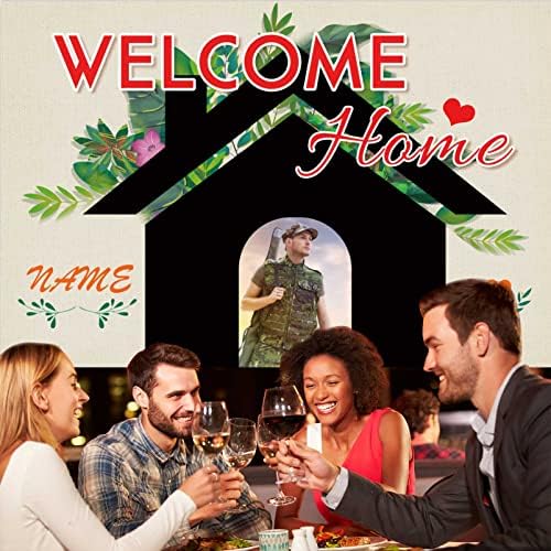Custom Welcome Home Banner Decoration,Welcome Back Home Yard Sign for Outdoor Decor, Military Homecoming Deployment Returning Party Supplies(5x7.5ft) - Image 6
