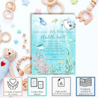 Amanda Creation Custom Baby Shower Invites Underwater Baby Shower Invitations 20 5x7 Custom Personalized Invites With Envelopes - Image 2