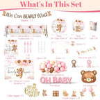 Pink Bear Baby Shower Decorations for Girl Bear Bear Theme Party Supplies - Image 4