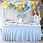 2 Packs Baby Blue Spandex Tableclothes for 6 Foot Rectangle Table, Spandex Table Covers 6FT Stretch Table Skirts Rectangle Wrinkle Free Fitted Tablecover for Event, Wedding, Banquet & Parties - Image 6