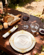 Nervure 175Pcs Ivory Plastic Plates, Disposable Party Plates for 25 Guests - Image 6