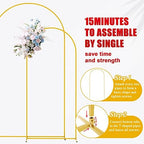 Putros Arch Backdrop Stand, 7.2ft & 6ft, Metal Wedding Arch Stand, Gold - Image 5