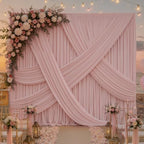 10FTx12FT Dusty Pink Backdrop Curtains for Weddings, Birthdays and Photos - Image 6