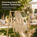 Baby In Bloom Wooden Signs Floral Gender Reveal Backdrop Party Photo Props - Image 2