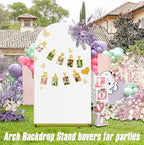 7.2FT Wedding Arch Backdrop Stand and Cover ,Double-Color Spandex Fitted Arch Covers Round Top Balloon Arched Frame for Wedding/Baby Shower/Birthday/Party/Graduation /Indoor Outdoor Use (White +Ivory - Image 6