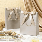 Silkfly 24 Pcs Paper Gift Bags with Handle 9x7x3.15'', Champagne - Image 5