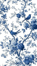 Cerise 100 pcs Blue Floral Napkins with Birds, Vintage Chinoiserie Disposable Cocktail Dessert Napkins for Decoupage, Baby Shower, Birthday, 100 Count (Blue) by CERISE