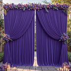 16ftx10ft Wrinkle Free Purple Backdrop Curtain - 10 Feet Photography Backdrop Drapes, Silky Polyester Back Drop Cloth for Wedding Baby Shower Balloon Arch Background by Unknown