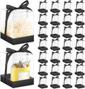 36 Set 3.5x3.5x4 in Candle Gift Package Transparent, Black, 36 Set by Cunno