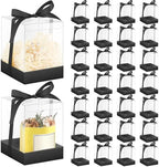 36 Set 3.5x3.5x4 in Candle Gift Package Transparent, Black, 36 Set by Cunno