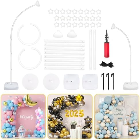 OurWarm 8.2FT & 6FT Half Balloon Arch Stand, Balloon Arch Kit for Party by OurWarm