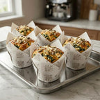 Restaurantware 2 oz Paper Tulip Vintage Floral Tall Baking Cup, 200 Pack - Image 4