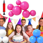 Reusable Inflatable Balloon Garland Arch Kit, 3/7 PCS Reusable Balloon Garland, Linked Pvc Balloons with Elastic Bands, One-Step, Effortless, Long-Lasting (7-Ball Fuchsia) by Unknown