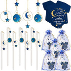 Engrowtic 50 Sets Twinkle Baby Shower Favors Moon Star Pendants Pen by Engrowtic