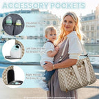 Pritent Baby Diaper Bag Tote,Waterproof Maternity Breast Pump Bags for Mom - Image 5