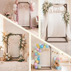 Wooden Welcome Sign Stand, 68" x 34" x 17" Heavy Duty Sign Holder Stand Wood Easel w/ Poster Design Templates for Wedding, Bridal Shower, Baby Shower, Birthday Party - Image 7