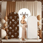 3 Pcs (4/5/6 Ft) A Baby is Brewing Baby Shower Decoration A Baby Brewing Arch Backdrop Cover Brown Coffee Bean Theme Backdrop for Gender Reveal Birthday - Image 5