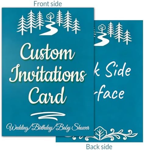 Custom Printed Invitations - Print Your Own Invitations Cards - 25pcs Bespoke Photo Greeting Cards & Announcements - Perfect for Personalized Wedding Invites, Baby Shower, Graduations & Birthday Parties and More - Image 4