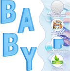 Mifoci 4 Pcs 13.7" Baby Charcuterie Board Letters Food Trays, Light Blue - Image 3