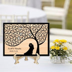 Personalized Tree of Life Wedding Guest Book Alternative, Guest Book Wedding Reception with Wooden Hearts Guest Book Signs for Wedding Anniversary Birthday Party - Image 7