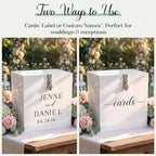 Novabright 10" Wedding Acrylic Card Box, White, Elegant Style - Image 7