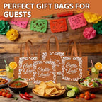 50 Pcs Cielito Lindo Party Favor Bags Reusable Brown Mexican Gift Bags Non Woven Platos De Barro Mexicanos Candy Bag Cinco De Mayo Goodie Bags with Handles for Fiesta Mexican Baby Shower Party Favors - Image 6