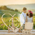 Wedding Guest Book Alternative,with Box and Small Hearts,Personalized Heart Drop Guest Sign for Rustic Wedding Decorations,Anniversary (style9, Heart) - Image 2