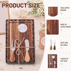 LemonRoad 6 Sets Dark Acacia Wood Baby Shower Prizes, 6" L x 9" W - Image 3