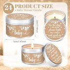 MTLEE Kraft Paper 24 Pcs Baby Shower Party Favors Candles Lavender Scented Baby Shower Favors for Guests Rustic Tealights Candles Gender Reveal Return Gifts(Khaki, 1.2 oz) - Image 2