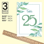 Green Leaf Wedding Table Number Cardss 1-100 Double Sided For Reception Event Party Baby Shower Birthday 4x6 - Image 4