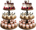 Wooden Cupcake Stand 2 Pack, Large Cupcake Tower Stand for 50 Cupcakes, 3 Tiered Wooden Serving Trays Stand, Soporte Para Cupcakes, Dessert Table Display by Unknown
