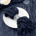 DeZerlor Navy Blue Washable Cheesecloth Napkins Set of 50 for Party by DeZerlor