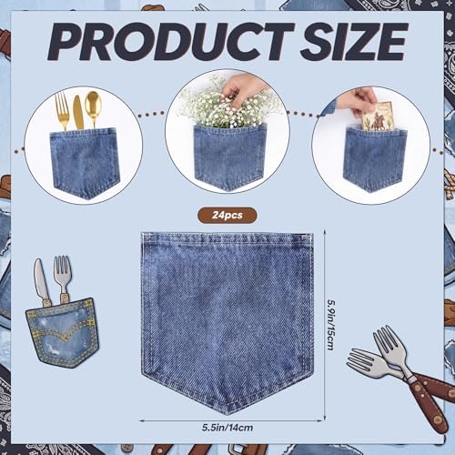 Mifoci Pcs Blue Jean Baby Shower Decorations Blue Jean Baby Napkins, 50 - Image 3