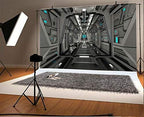 12x6ft Spaceship Interior Galaxy Decorations Backdrop Outer Space Star Space Station Astronaut Spacecraft Background Universe Adventure Asteroid Science Fiction Birthday Banner Photo Booth - Image 2
