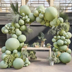 Dusty Green Teal Balloon Garland Arch Kit Double Stuffed, Dark Turquoise Aqua Sage Mist Green Balloon Different Sizes 18/12/5 Inch for Baby Shower Birthday Wedding Thanksgiving Christmas Party Decorat - Image 5