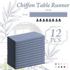 Horbaunal 12 Pack Dusty Blue Chiffon Table Runners 10FT, 29x120 Inches - Image 5